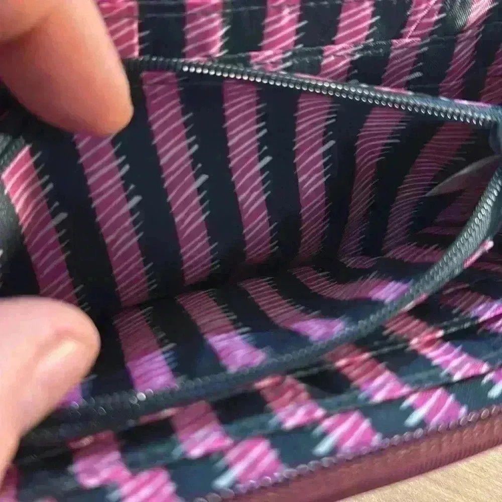 Vera Bradley Burgundy Nylon 3 Pocket Wallet